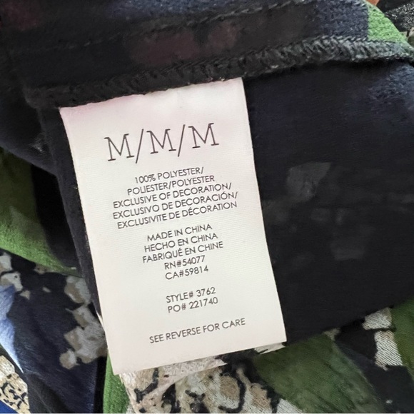 Cabi 3762 Snake Charmer Floral Sheer Blouse Sz Medium - Picture 8 of 8